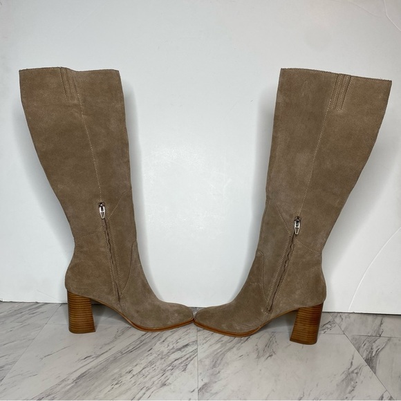 Dolce Vita Flin Gray Suede Heeled Tall Boot 9 1/2 - Picture 5 of 16